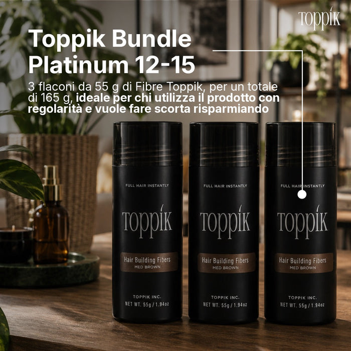 Toppik Bundle Platinum, scorta di fibre per 12-15 mesi
