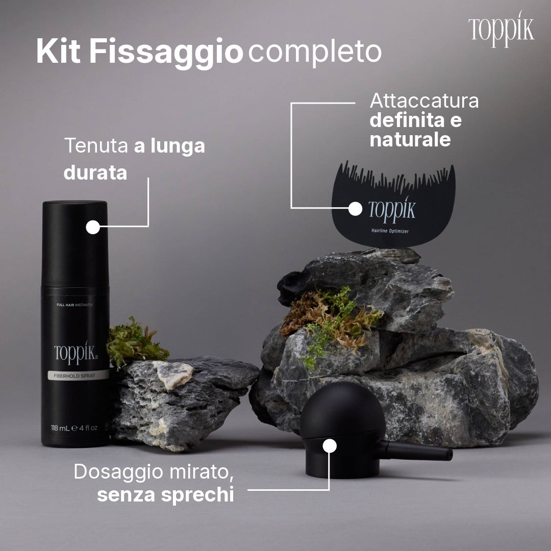 Toppik Kit Fissaggio Completo, erogatore pettinino e fissatore