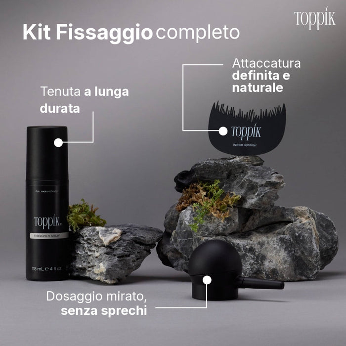 Toppik Kit Fissaggio Completo, erogatore pettinino e fissatore