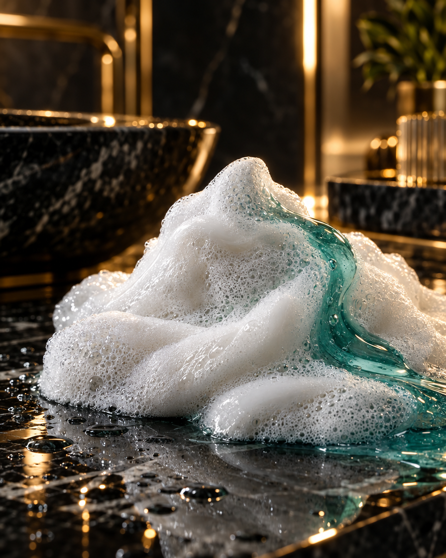 Schiuma ricca e cremosa dello Shower Gel Lavish Care